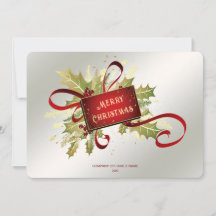 Moderne Rode Kerstkaart