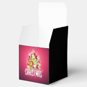 Moderne Rode Kerstmis Illustratie grafisch ontwerp Bedankdoosjes (Geopend)