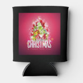 Moderne Rode Kerstmis Illustratie grafisch ontwerp Blikjeskoeler (Voorkant)