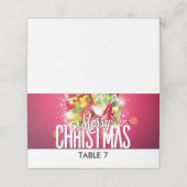 Moderne Rode Kerstmis Illustratie grafisch ontwerp Plaatskaartje (Buitenkant ongevouwen)