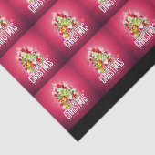 Moderne Rode Kerstmis Illustratie grafisch ontwerp Tissuepapier (Detail)