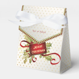 Moderne Rode Kerstvakantie Cadeaubox Bedankdoosjes