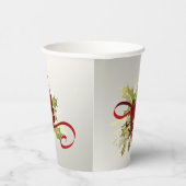 Moderne rode kerstvakantie papieren bekers (Rechts)