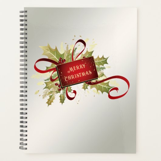 Moderne rode kerstvakantie planner (Voorkant)