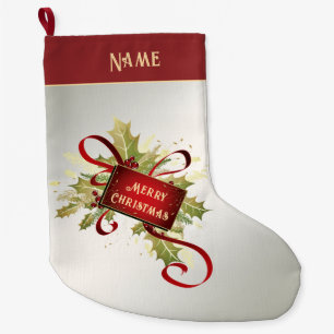 Moderne Rode Kerstvakantie Stocking Grote Kerstsok