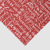 Moderne rode kerstvakantie typografie tissuepapier (Detail)