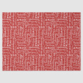 Moderne rode kerstvakantie typografie tissuepapier (Voorkant)