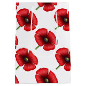 Moderne rode klaproos bloempatroon cadeautas (Achterkant)
