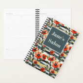 Moderne Rode Klaproos Kleine Zakelijke Planner (Display)
