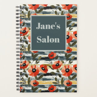 Moderne Rode Klaproos Kleine Zakelijke Planner