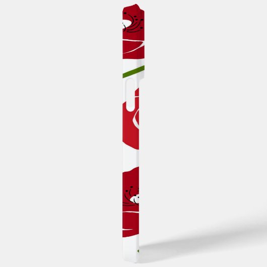 Moderne rode klaprozen bloemen Case-Mate iPhone case (Achterkant / Rechts)