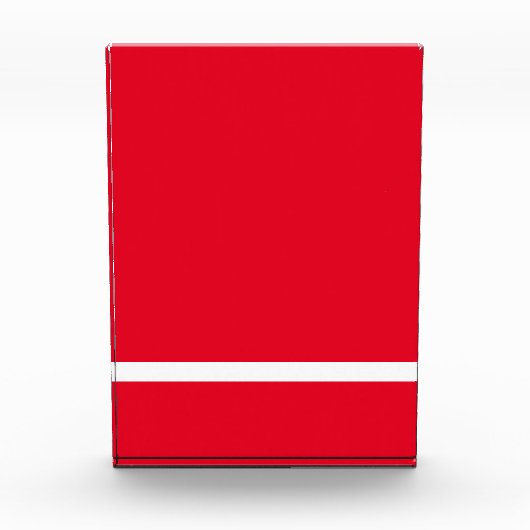 Moderne rode kleur blokbodem derde streep fotoblokken (Voorkant)