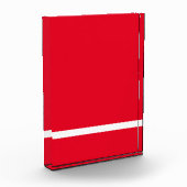 Moderne rode kleur blokbodem derde streep fotoblokken (Links)