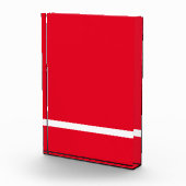 Moderne rode kleur blokbodem derde streep fotoblokken (Rechts)