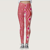 Moderne rode kleur trendy "Ratti_Creative_Arts" Leggings (Voorkant)