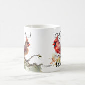 Moderne rode koffie en kardinaal koffiemok (Center)