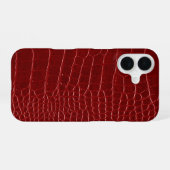 Moderne Rode Krokodil iPhone 16 Hoesje (Achterkant horizontaal)