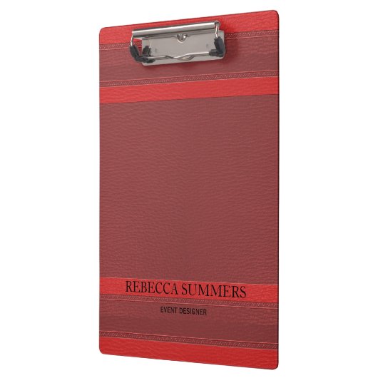 Moderne rode lederen look klembord (Links)