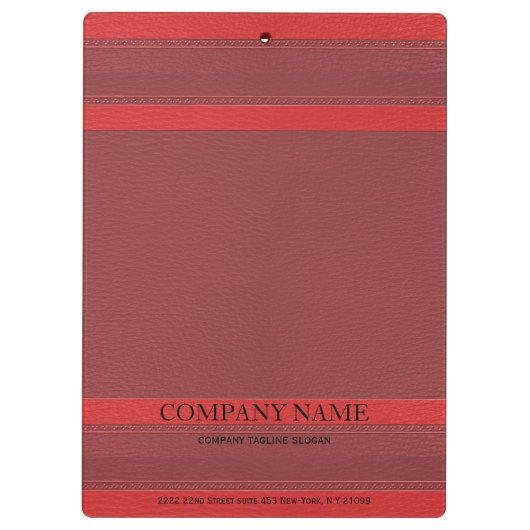Moderne rode lederen look klembord (Achterkant)