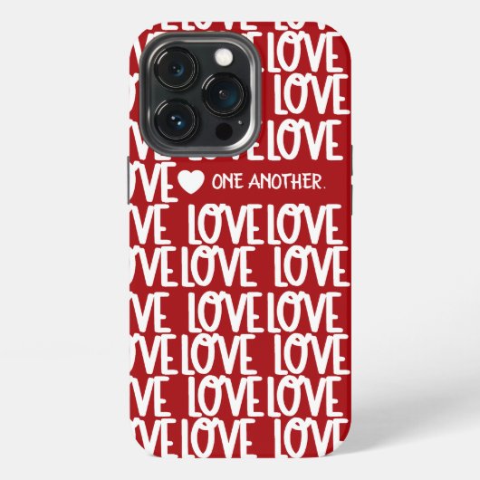 Moderne Rode Liefde Schrift Inspirerende Tekst Hoe iPhone Hoesje (Achterkant)