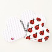 Moderne rode lieveheersbeestje gepersonaliseerd notitieboek (Binnen)