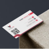 Moderne rode lijn visitekaartje