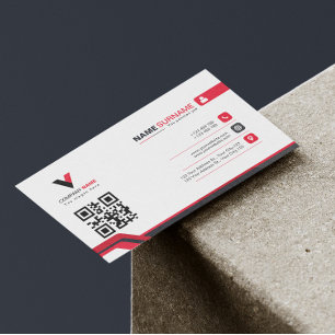 Moderne rode lijn visitekaartje