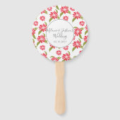 Moderne Rode Madeliefjes Silo Tuin Bloem Bruiloft Handwaaier (Voorkant)