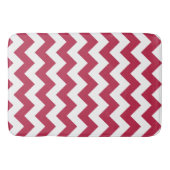 Moderne Rode Magenta Chevron Badmat (Voorkant)