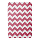Moderne Rode Magenta Chevron Badmat (Voorkant Verticaal)