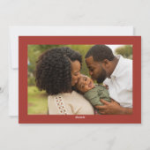 MODERNE RODE Merry Typografie retro Foto Kerstmis Feestdagenkaart (Achterkant)