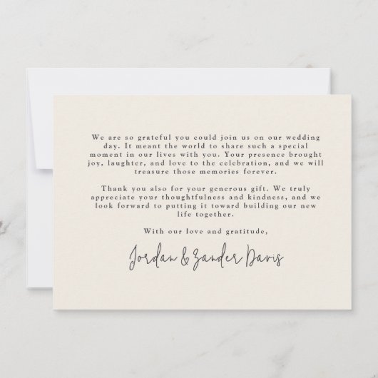 Moderne rode minimalistische monogram bruiloft Dan Bedankkaart (Achterkant)