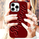 Moderne Rode Minimalistische Script Naam Case-Mate iPhone Case