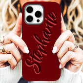 Moderne Rode Minimalistische Script Naam Case-Mate iPhone Case