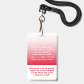Moderne Rode Ombre Professionele Naam Badge (Achterkant met lanyard)
