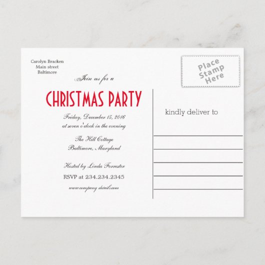 Moderne rode Ornamenten redden de datum van kerstf Aankondigingskaart (Achterkant)