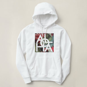 Moderne Rode Palm Aloha Hawaii Island Hoodie