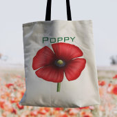 Moderne rode papaver, Floral Canvas tas