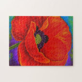 Moderne rode papaverbloemen die de natuurlijke kun legpuzzel (Horizontaal)