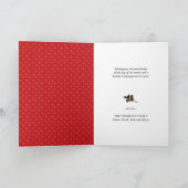 Moderne rode pine - boomschoppen - grafisch script feestdagen kaart (Binnen)