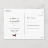 Moderne rode pine - boomschoppen - grafisch script feestdagenkaart (Achterkant)