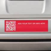 Moderne Rode QR Code & Tekst Branding Bedrijfsauto Bumpersticker