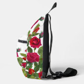 Moderne Rode Roos Minimalistische Naam Ik Hou Van Sling Bag (Rechts)