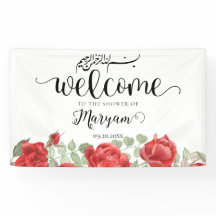 Moderne Rode Rose Islamitische Moslim Douche Banne