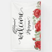 Moderne Rode Rose Islamitische Moslim Douche Banne Spandoek (Verticaal)