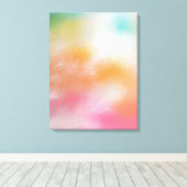 Moderne rode roze blauwe kleurige Abstracte kunst  Canvas Afdruk (Insitu (Houten vloer))