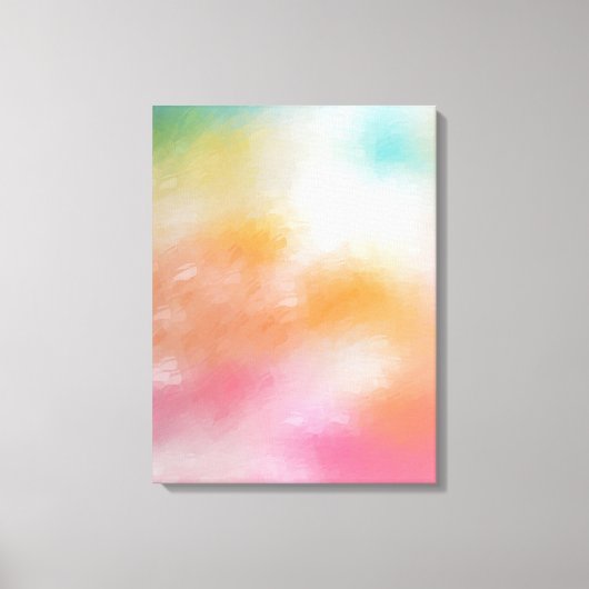 Moderne rode roze blauwe kleurige Abstracte kunst  Canvas Afdruk (Voorkant)