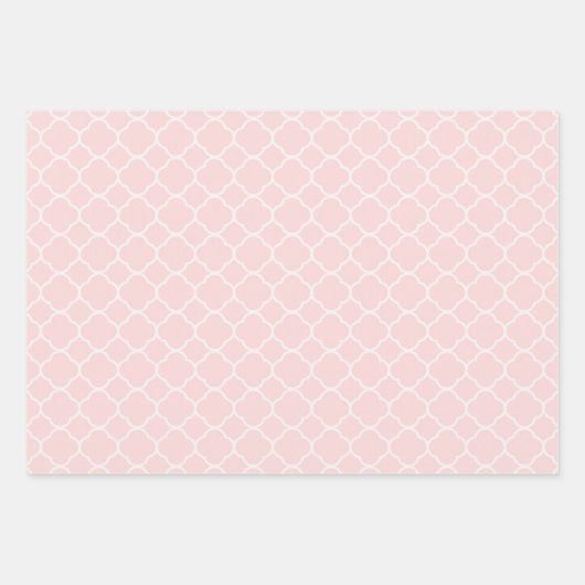 Moderne rode roze Paarse geometrische quatrefolie Inpakpapier Vel (Voorkant 2)