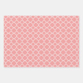 Moderne rode roze Paarse geometrische quatrefolie Inpakpapier Vel (Voorkant)