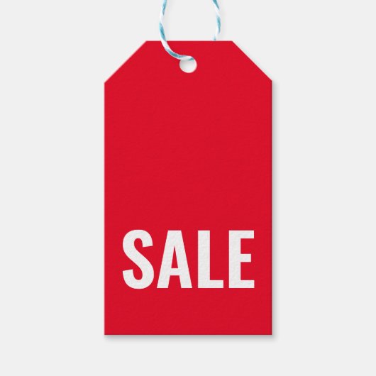 Moderne Rode SALE Kleding Product Label Cadeaulabel (Voorkant)